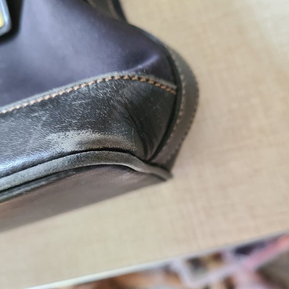 Vintage Black Ralph Lauren 'Lauren' Cotton & Leather Crossbody Bag - Picture 5 of 16